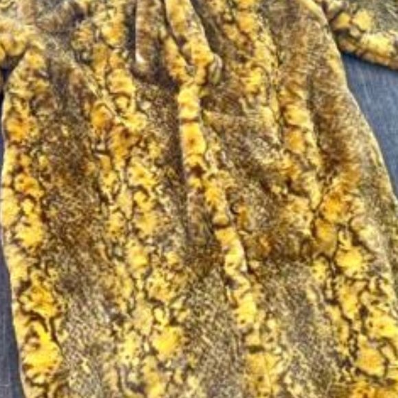 WILDSIDE Snake Print Faux Fur Teddy Coat Jacket Ye - Picture 6 of 8